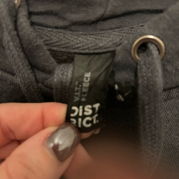 District Charcoal Hoodie with Blue Graphic - Picture 6 of 7